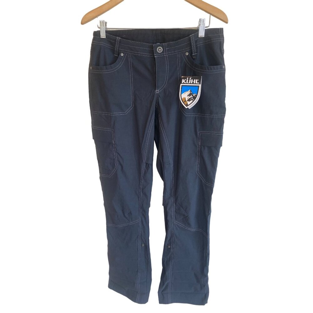 NWT Kuhl Kliffside Air Cargo Pants Women's 10 Black Cargo Vented Nylon MSRP$89 - Picture 3 of 14